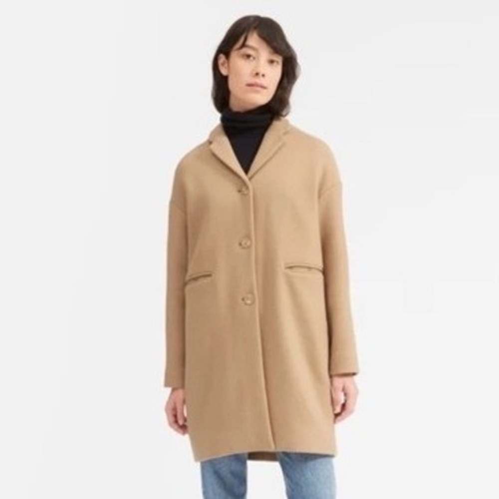Everlane Cocoon Wool Coat Camel Beige Size 2